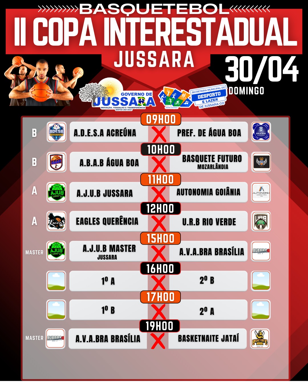jogos domingo copa jussara - Esporte Goiano